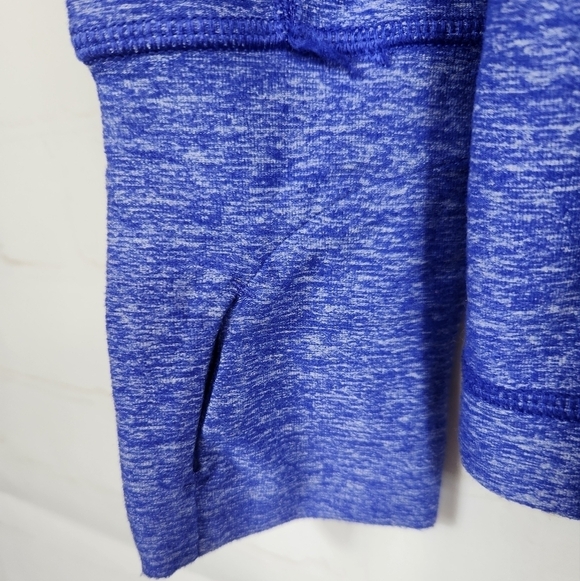 Lululemon Run Back On Track Hoodie Pullover Heathered Pigment Blue Size 8 - Picture 9 of 12